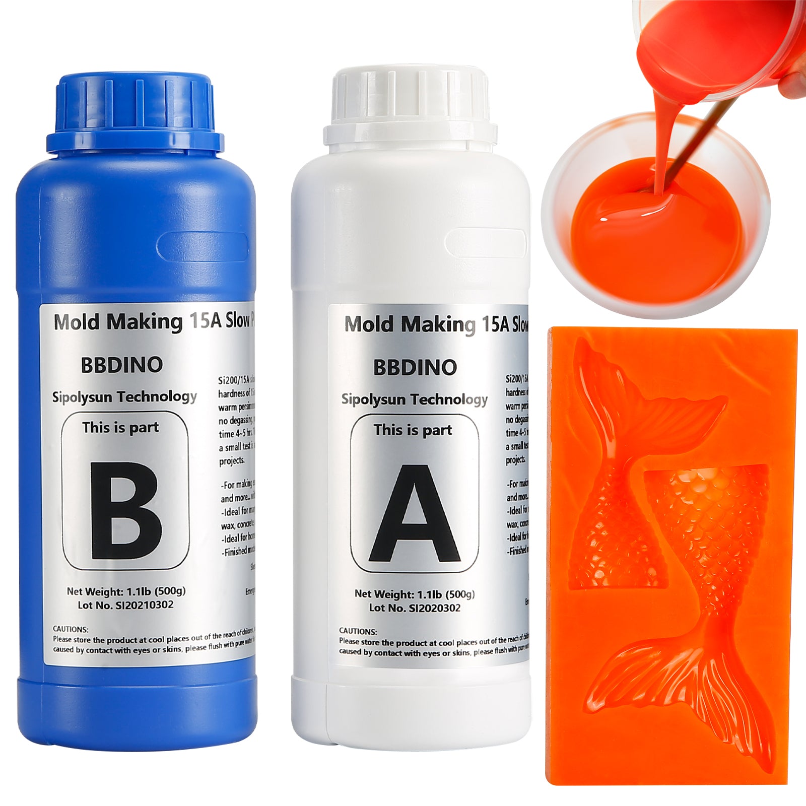 BBDINO 15A Platinum Silicone Mold Making Rubber Kit – BBDINO Direct