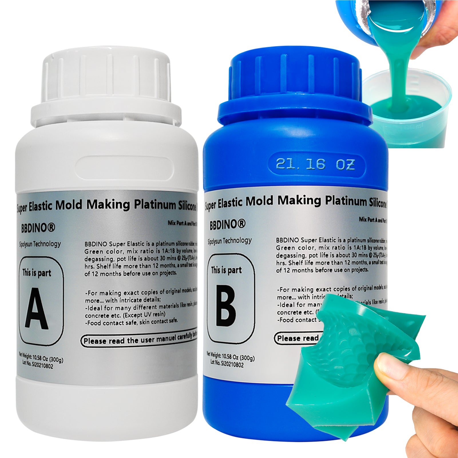 Platinum Cure Liquid Silicone Rubber Kit Make Your Own Silicone