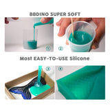 BBDINO Super Elastic Silicone Mold Making Rubber Platinum 4.4 lbs Kit